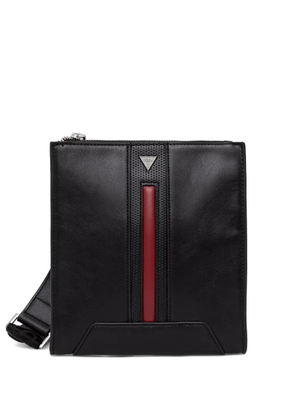 GUESS USA TORINO logo-plaque messenger bag - Black