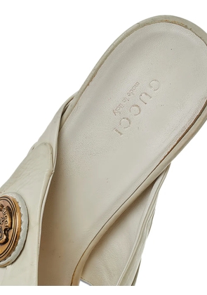 Gucci Pre-Owned Hysteria crossover straps sandals - White