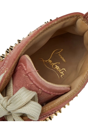 Christian Louboutin Pre-Owned Louis Orlato spike-embellished hi-top sneakers - Pink