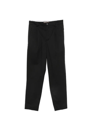 BONHEUR pleated elasticated-waist trousers - Black