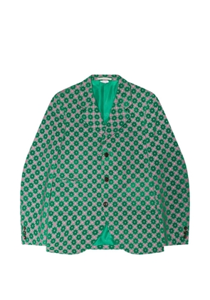 Comme des Garçons Homme floral-print three-button blazer - Green