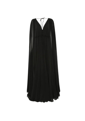 SILK LOVE & LACE Ilena crystal-embellished maxi dress - Black