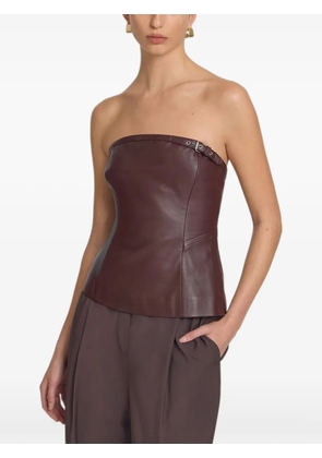 VIKTORIA & WOODS buckle-detail leather top - Brown