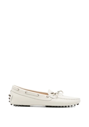 SERGIO MORETTI FIRENZE bow-detail pebbled loafers - Neutrals