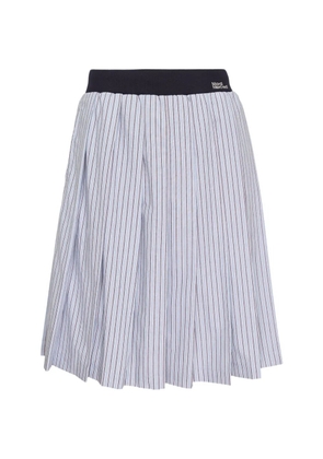 Mardi Mercredi striped-pattern pleated midi skirt - Blue