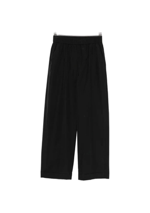 Peserico elasticated-waistband turned-up-cuff trousers - Black