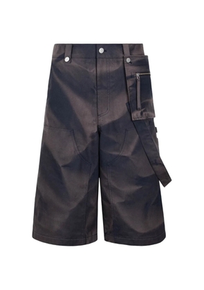 JiyongKim sun-bleached work shorts - Blue