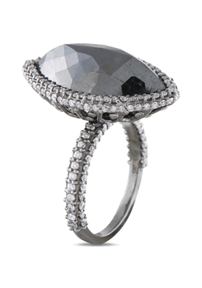 LB Exclusive black diamond and white diamond ring - Silver
