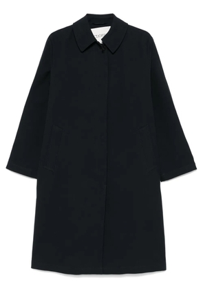 Closed cotton midi coat - Blue