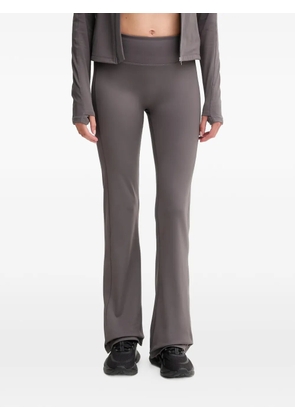 Casall logo-print flared trousers - Grey