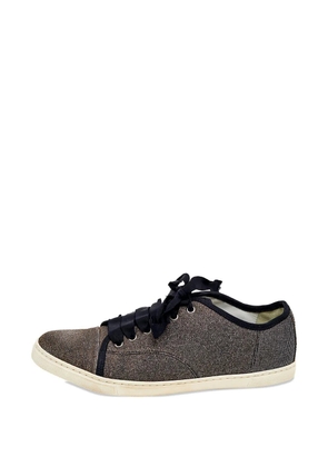 Lanvin Pre-Owned metallic glitter low-top sneakers - Black