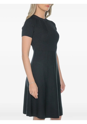 Armani Exchange ribbed-knit short-sleeve midi dress - Black