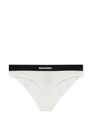 DSQUARED2 logo-print ribbed briefs - White