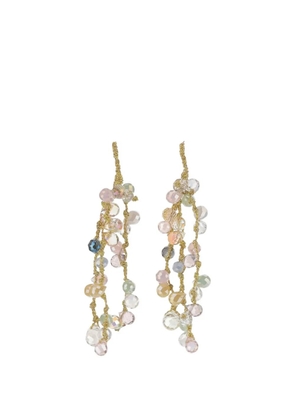 Mela crystal-embellished teardrop earrings - Gold