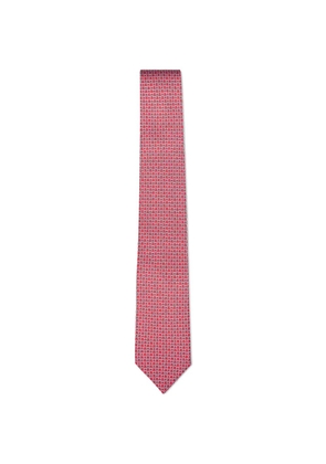 Ferragamo Gancini-pattern silk tie - Red