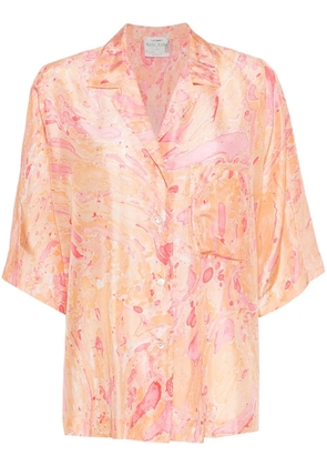 Forte Forte abstract-print silk shirt - Orange