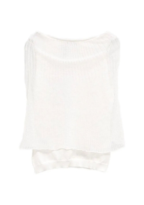 Paloma Wool layered ribbed-knit blouse - White