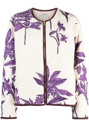 Forte Forte floral-pattern quilted jacket - Neutrals