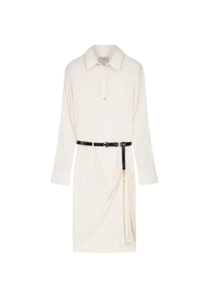 Coperni belted draped dress - White