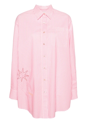 Forte Forte gingham-print cotton shirt - Pink