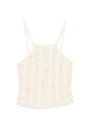 TERRY PUESTO crochet-knit top - Neutrals