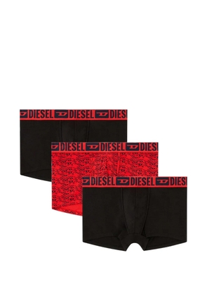 Diesel logo-waistband cotton boxers (set of three) - Red
