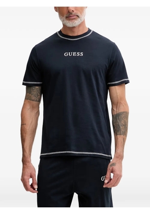 GUESS USA contrast-stitch logo-print pajamas - Blue