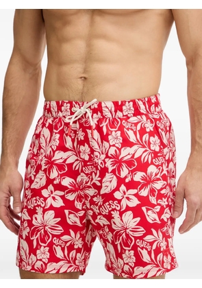 GUESS USA floral-print swim shorts - Red