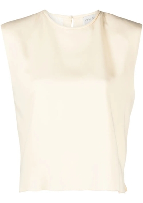 Forte Forte crew-neck satin-finish blouse - Neutrals