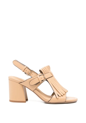 Bruno Premi fringed buckle-fastening sandals - Neutrals