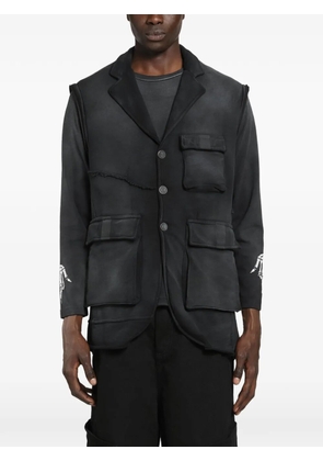 MASSIMO SABBADIN washed-finish cargo vest - Black