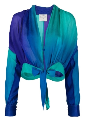 Forte Forte ombré-effect silk blouse - Blue