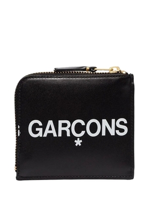 Comme Des Garçons Wallet Huge Logo zip wallet - Black
