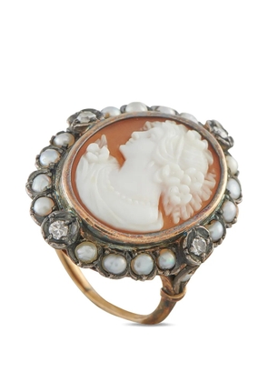 LB Exclusive cameo and diamond ring - Gold