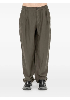 Andrea Ya'aqov pleated patch-pocket trousers - Brown