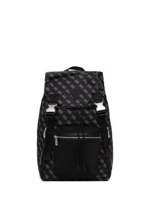 GUESS USA Berlin logo-print buckle-fastening backpack - Black