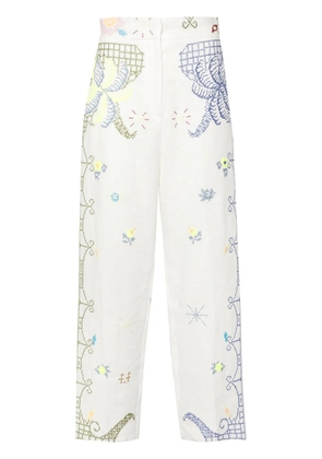 Forte Forte straight-leg linen trousers - White