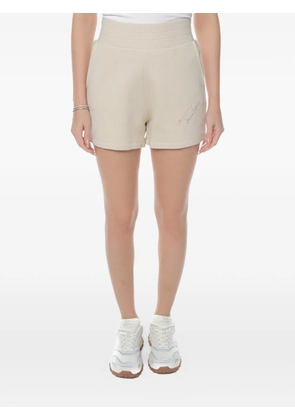 Armani Exchange logo-embroidered elasticated shorts - Neutrals
