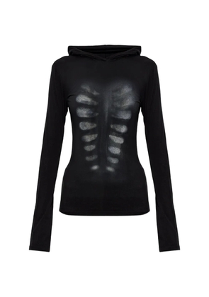 AVAVAV X-ray printed long-sleeve hoodie - Black