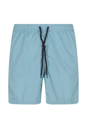 Drumohr geometric-print drawstring swim shorts - Blue