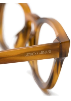 Giorgio Armani square-frame glasses - Brown