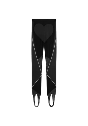 Fiorucci heart-motif mesh-panelled leggings - Black