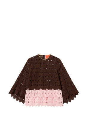 La DoubleJ lacey Make An Exit top - Brown