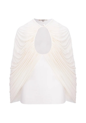 MANURÍ Kokon draped blouse - Neutrals
