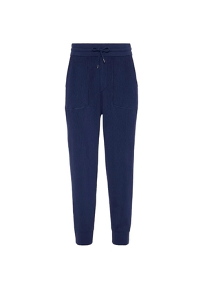 Brunello Cucinelli English rib-knit trousers - Blue