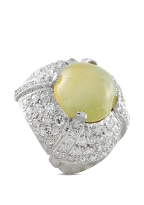 LB Exclusive cat's eye and diamond ring - Silver