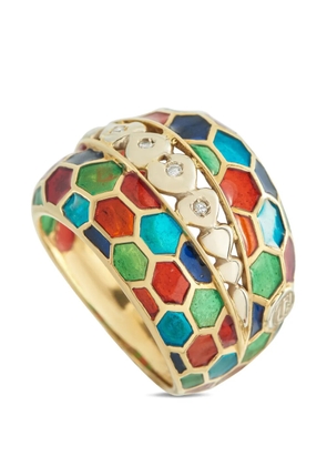 LB Exclusive diamond and enamel ring - Gold