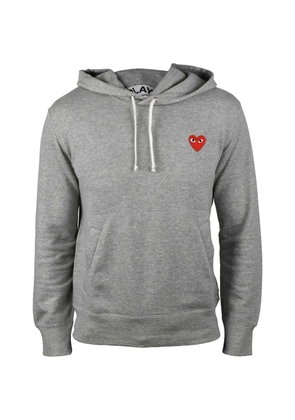 Comme Des Garçons Play embroidered-logo hoodie - Grey