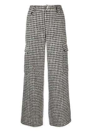 ROTATE BIRGER CHRISTENSEN sparkly houndstooth trousers - Black
