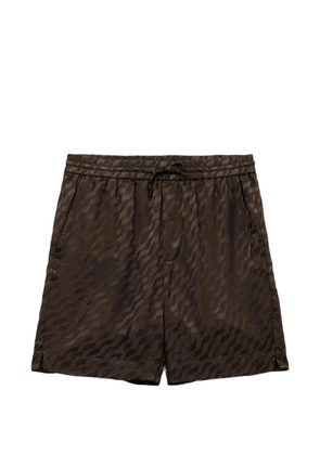 CHÉ Tidello geometric-pattern shorts - Brown